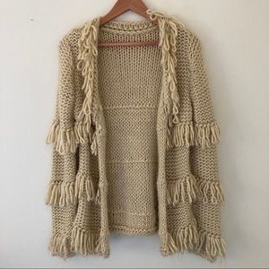 SOLD Vintage Handknit Looped Cardigan